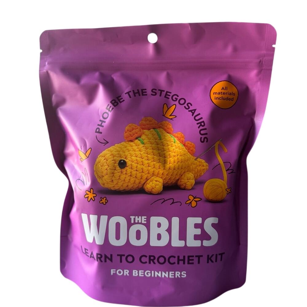*Never Opened* Woobles Phoebe the Stegosaurus Collectible Dinosaur Crochet Kit